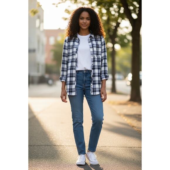 Carhartt Button Up M Gray Plaid Collared Medium Shirt Top Purple - Picture 11 of 11